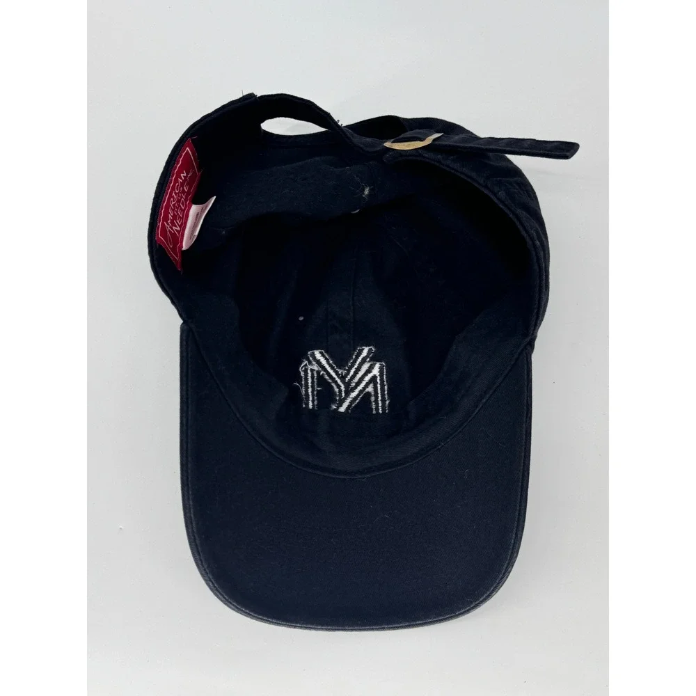 American Needle New York Yankees Hat Black Tonal Logo Adjustable MLB Cap